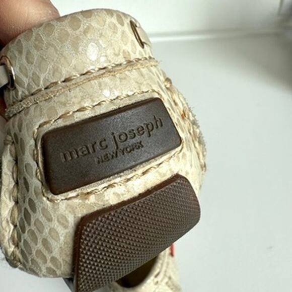 Marc Joseph NY Cypress Hill Moccasins Beige Snakeskin Loafers Women 7.5 Comfort - Picture 5 of 10